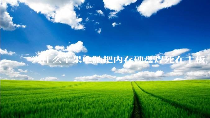 为什么苹果电脑把内存硬盘焊死在主板，还订制了不通用的内存硬盘接口？