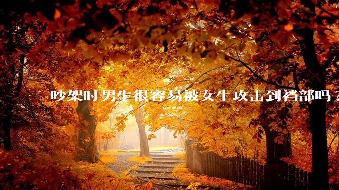 吵架时男生很容易被女生攻击到裆部吗?